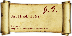 Jellinek Iván névjegykártya